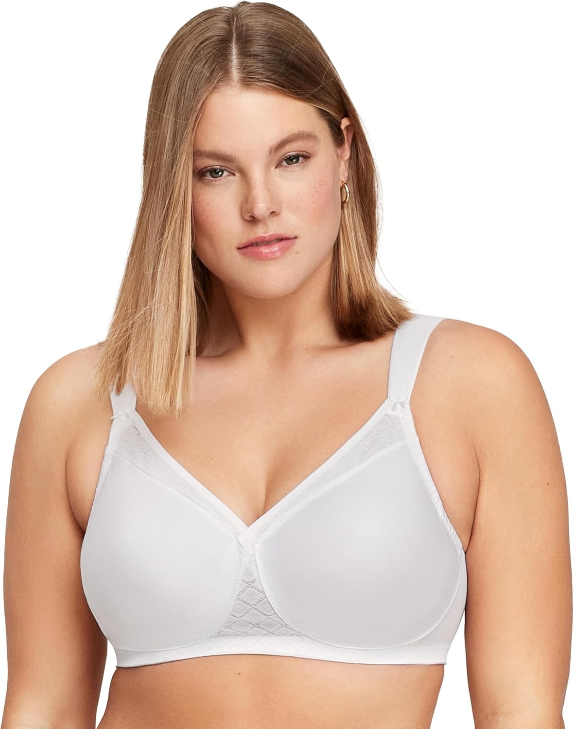 image:imageGlamorise womens Magiclift Seamless Tshirt Bra Wirefree 1080White