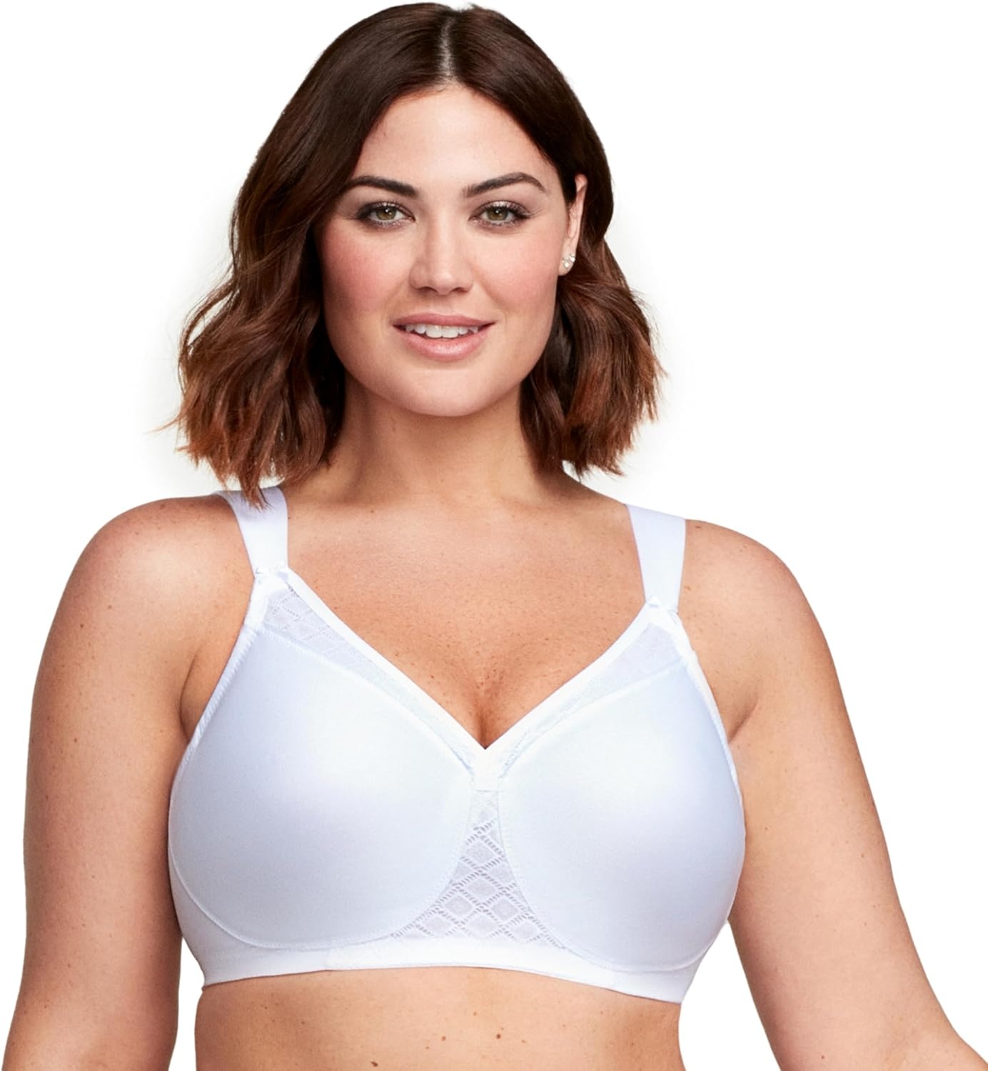 image:imageGlamorise womens Magiclift Seamless Tshirt Bra Wirefree 1080White