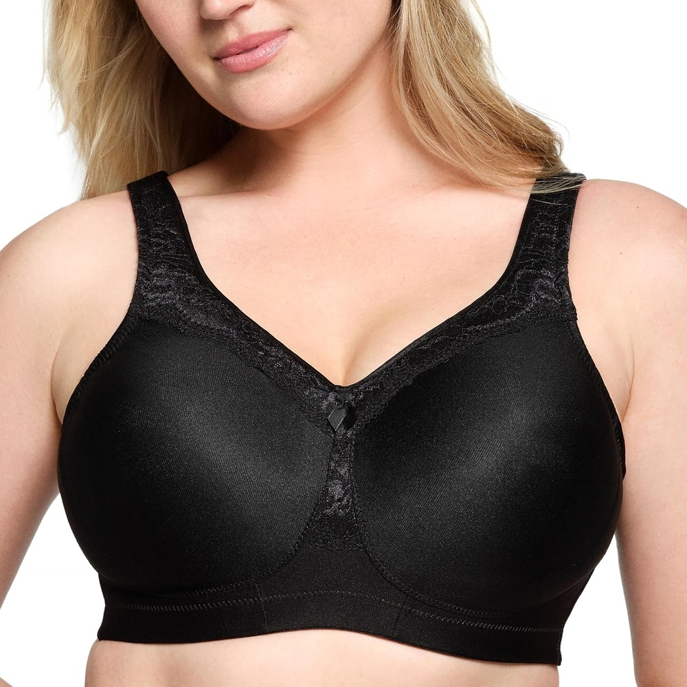 image:imageGlamorise Womens MagicLift Seamless Bra Wirefree 1007Black