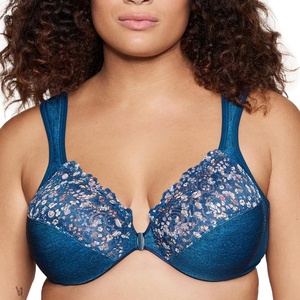 image:imageGlamorise Full Figure Plus Size Wonderwire FrontClosure Bra Underwire 1245Dark Wash Denim