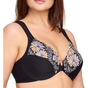 image:imageGlamorise Full Figure Plus Size Wonderwire FrontClosure Bra Underwire 1245Floral Print