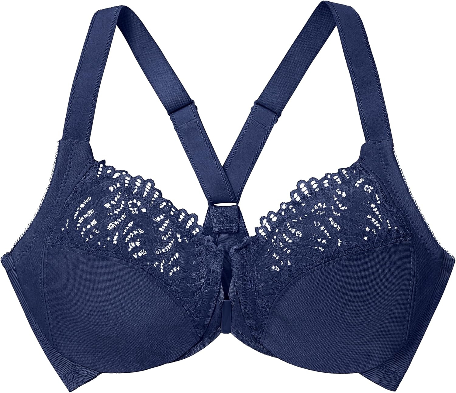 image:imageGlamorise Womens FrontClose TBack Wonderwire Underwire 1246Blue