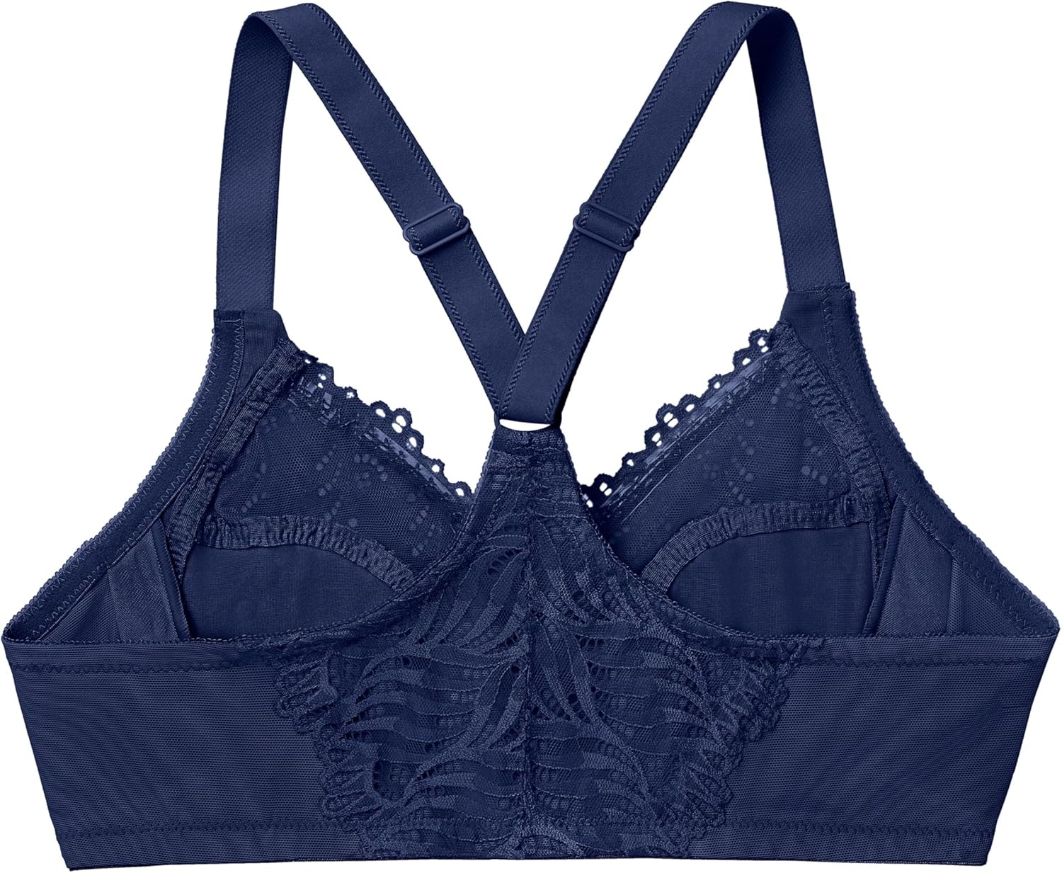 image:imageGlamorise Womens FrontClose TBack Wonderwire Underwire 1246Blue