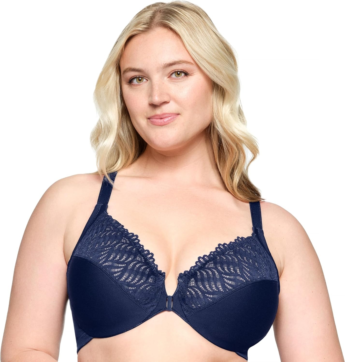 image:imageGlamorise Womens FrontClose TBack Wonderwire Underwire 1246Blue