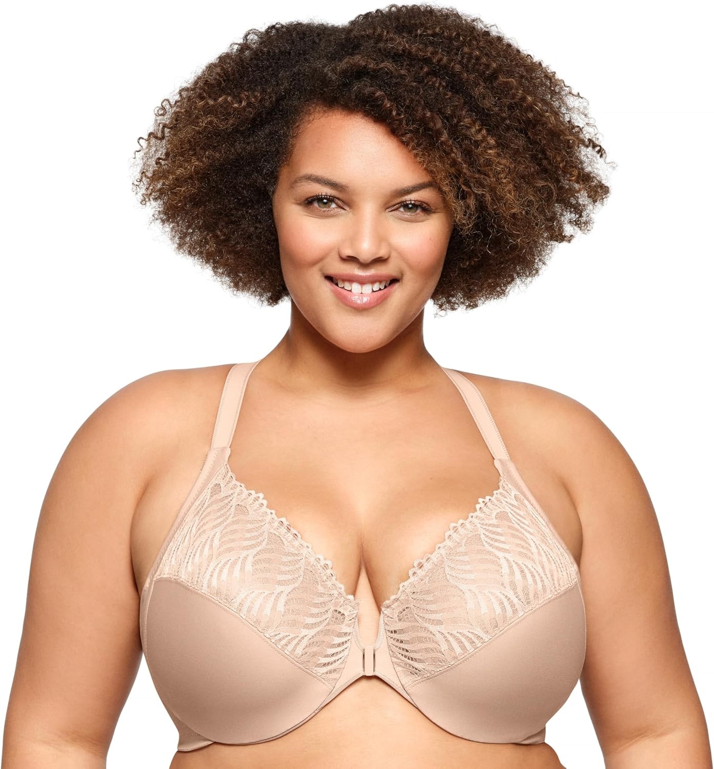 image:imageGlamorise Womens FrontClose TBack Wonderwire Underwire 1246Caf