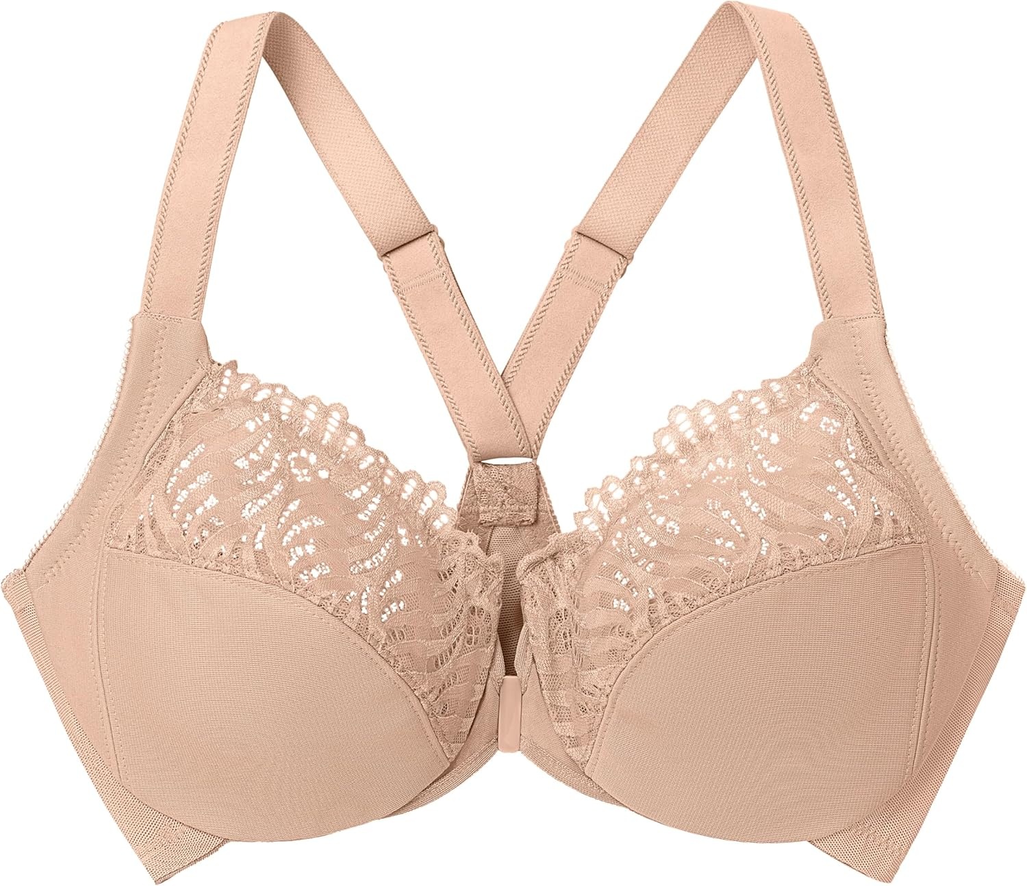 image:imageGlamorise Womens FrontClose TBack Wonderwire Underwire 1246Caf