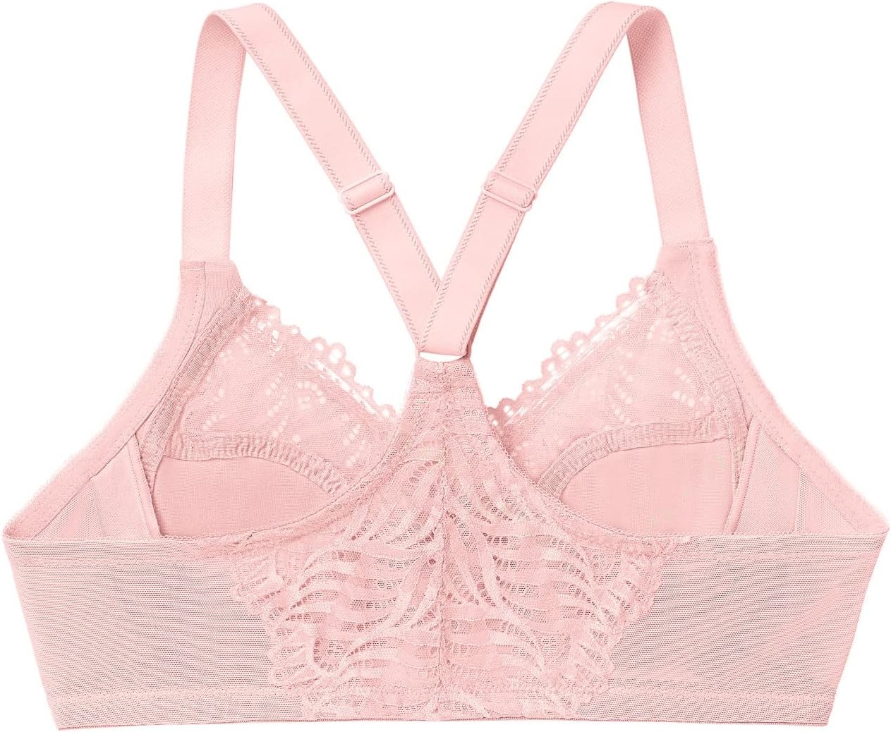 image:imageGlamorise Womens FrontClose TBack Wonderwire Underwire 1246Pink Blush