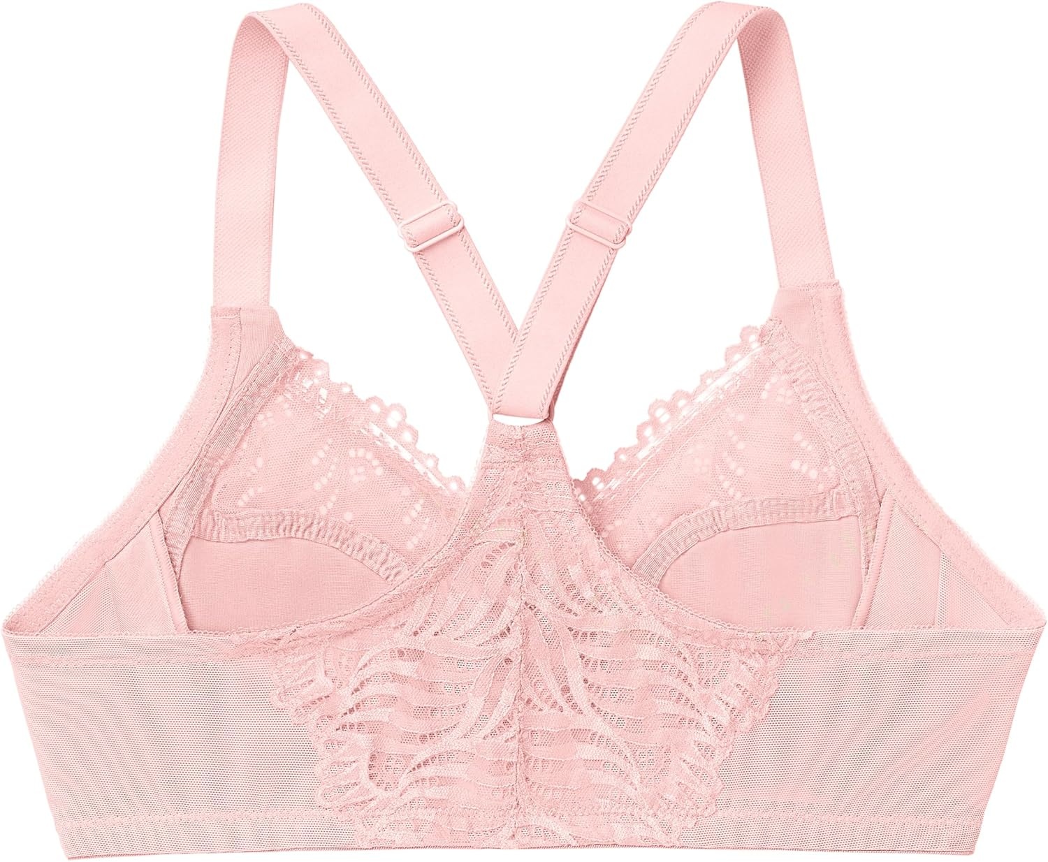 image:imageGlamorise Womens FrontClose TBack Wonderwire Underwire 1246Pink Blush