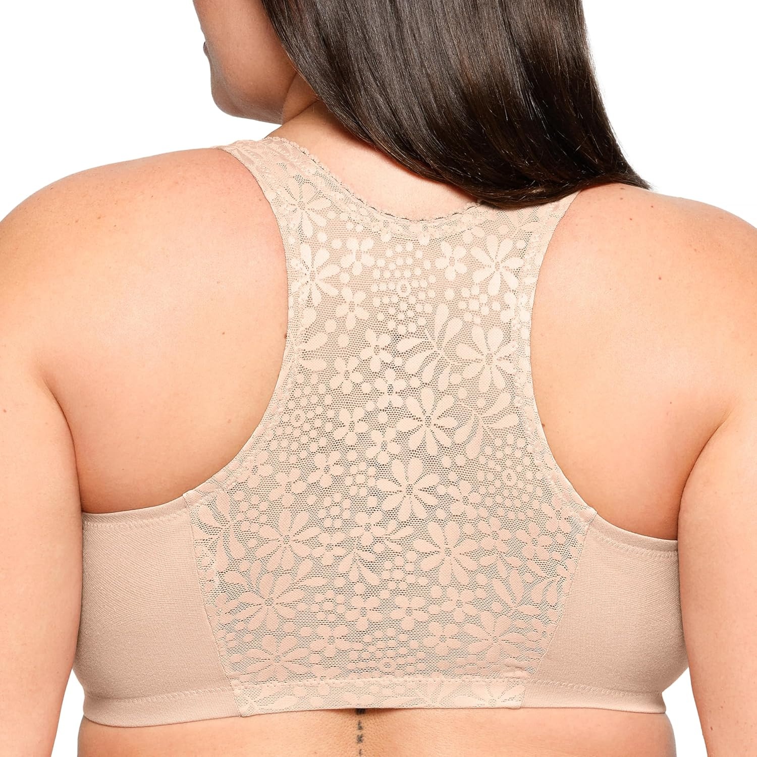 image:imageGlamorise Womens FrontClosure Cotton TBack Wirefree 1908Caf