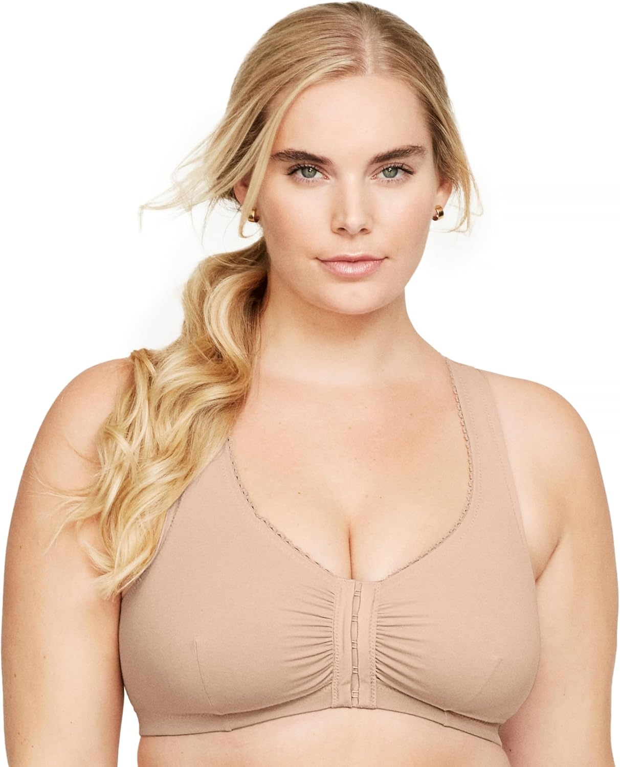 image:imageGlamorise Womens FrontClosure Cotton TBack Wirefree 1908Caf