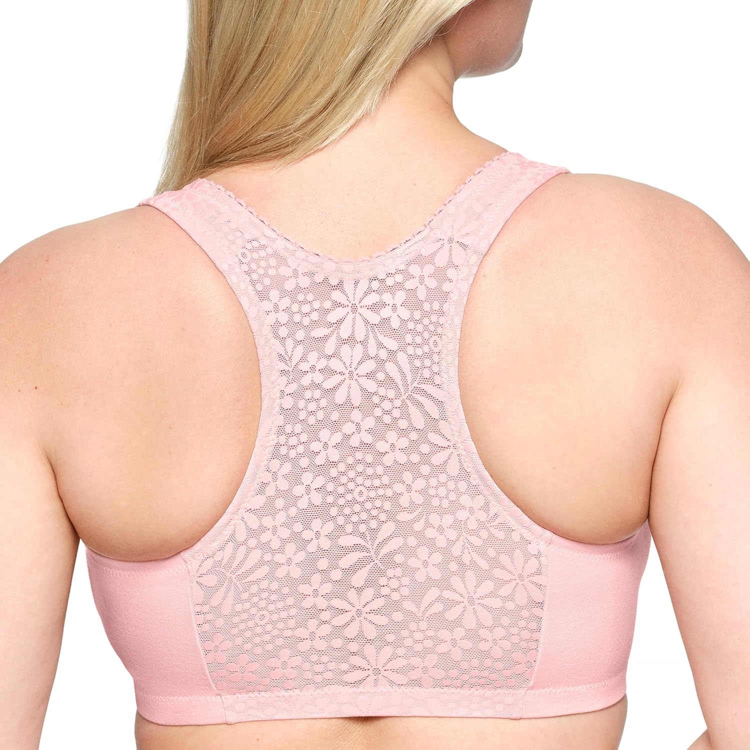image:imageGlamorise Womens FrontClosure Cotton TBack Wirefree 1908Pink Blush
