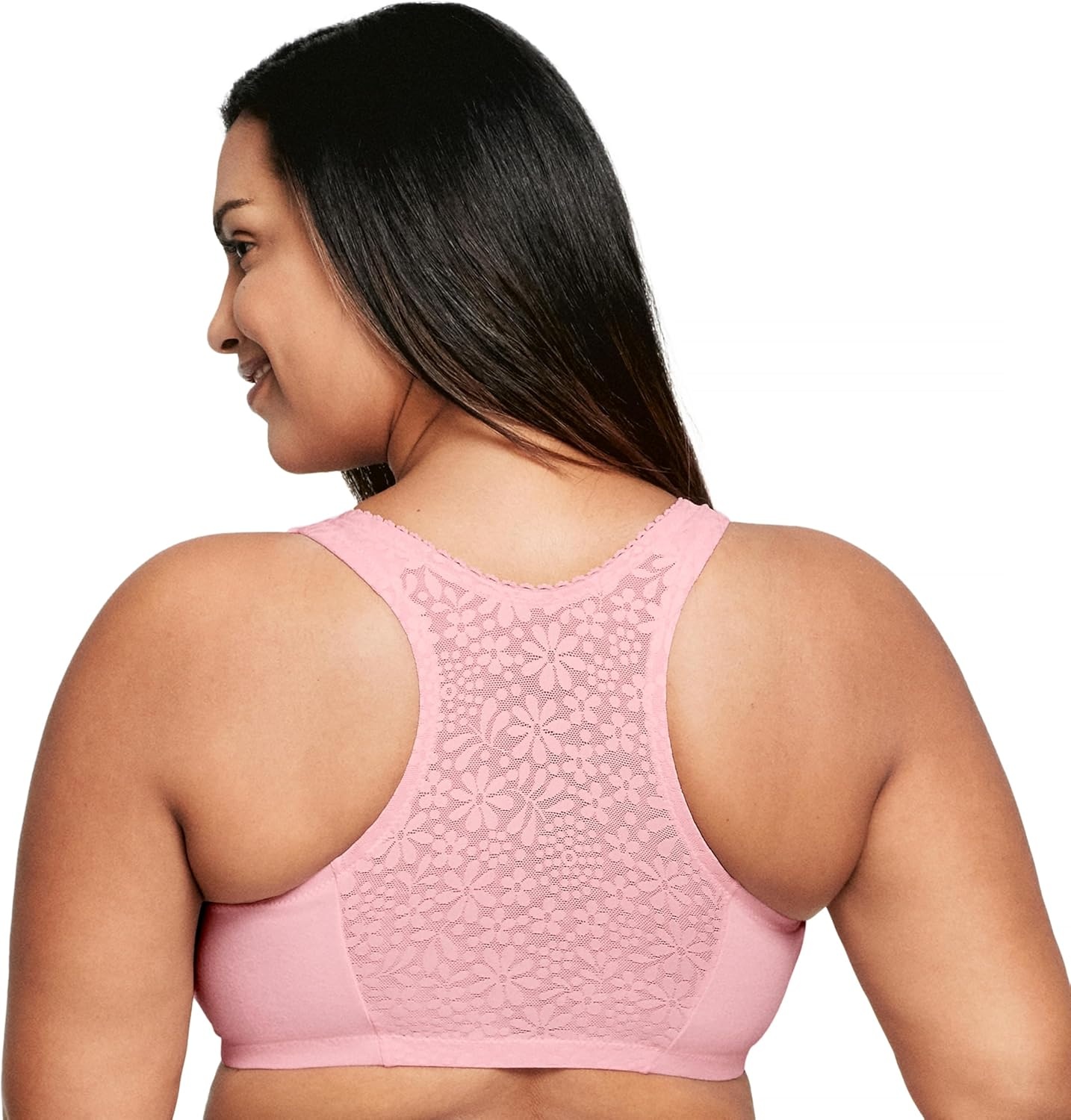 image:imageGlamorise Womens FrontClosure Cotton TBack Wirefree 1908Pink Blush