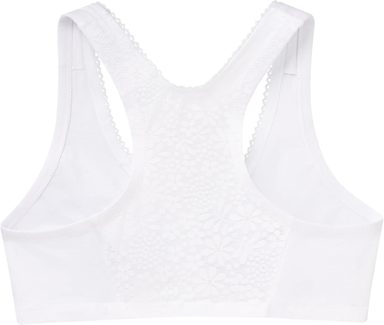 image:imageGlamorise Womens FrontClosure Cotton TBack Wirefree 1908White