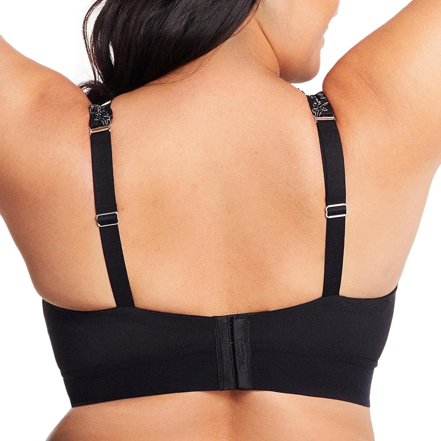image:imageGlamorise Womens Lace Plunge Bralette Wirefree 7013Black
