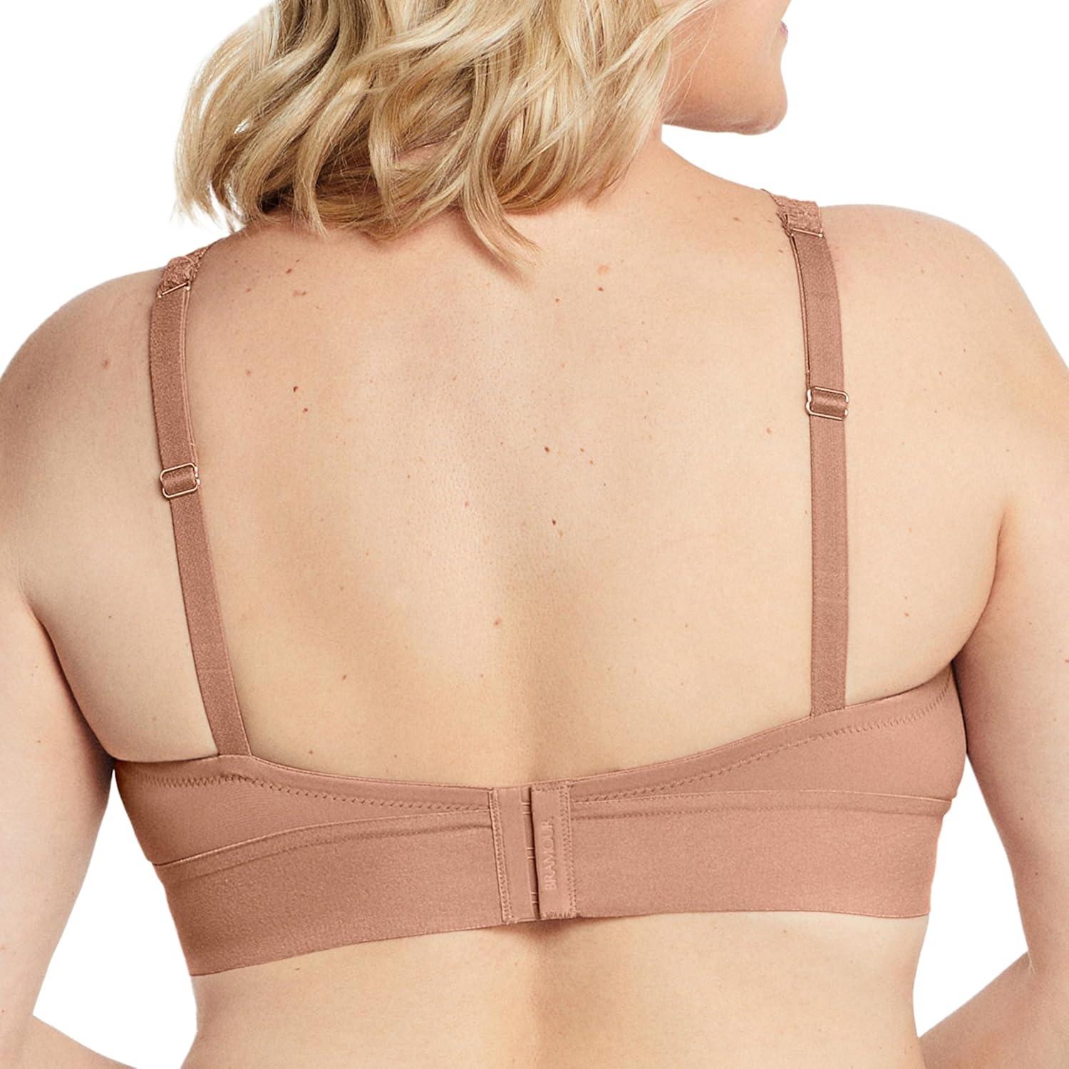 image:imageGlamorise Womens Lace Plunge Bralette Wirefree 7013Cappuccino