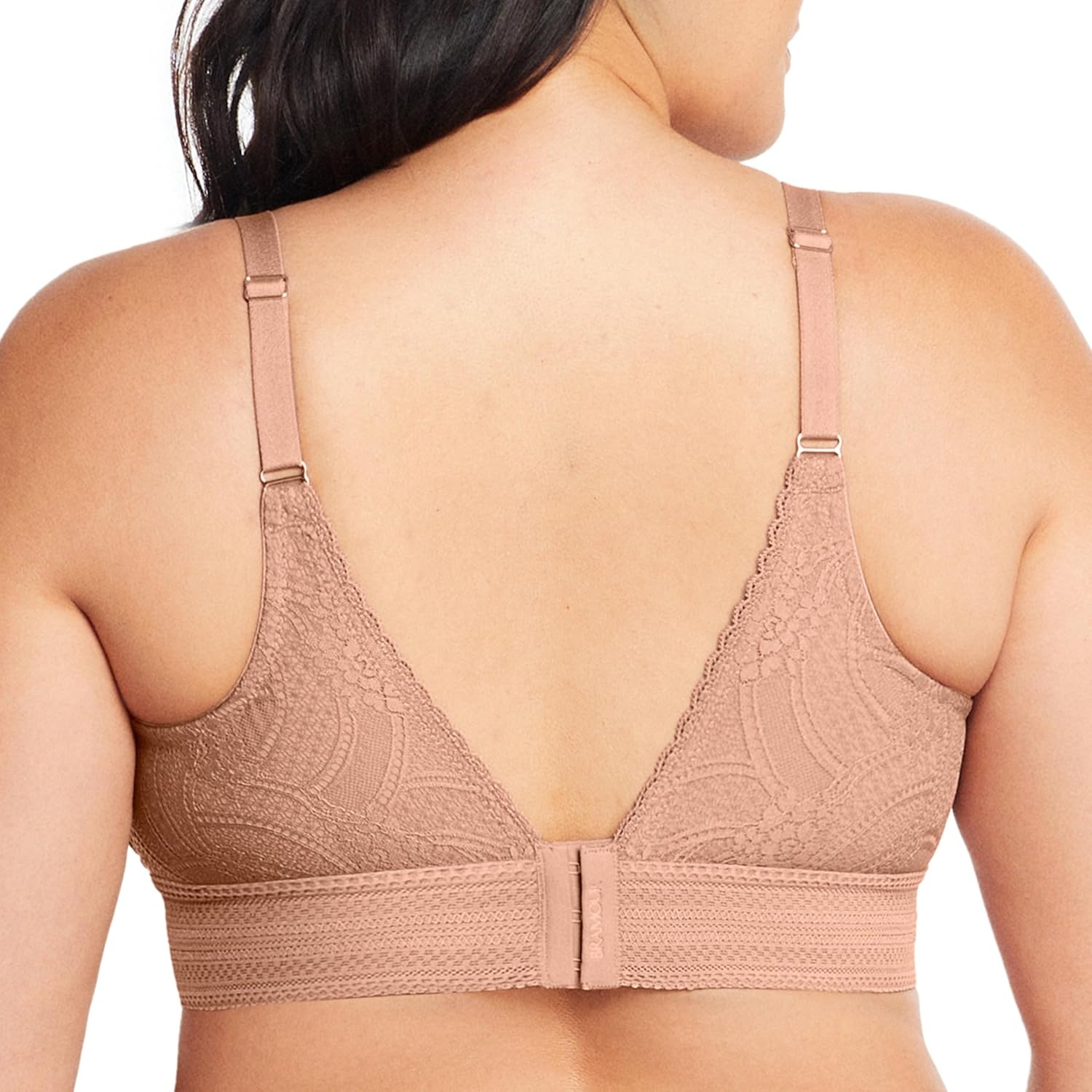 image:imageGlamorise Womens Luxe Lace Bralette Wirefree 7012Cappuccino