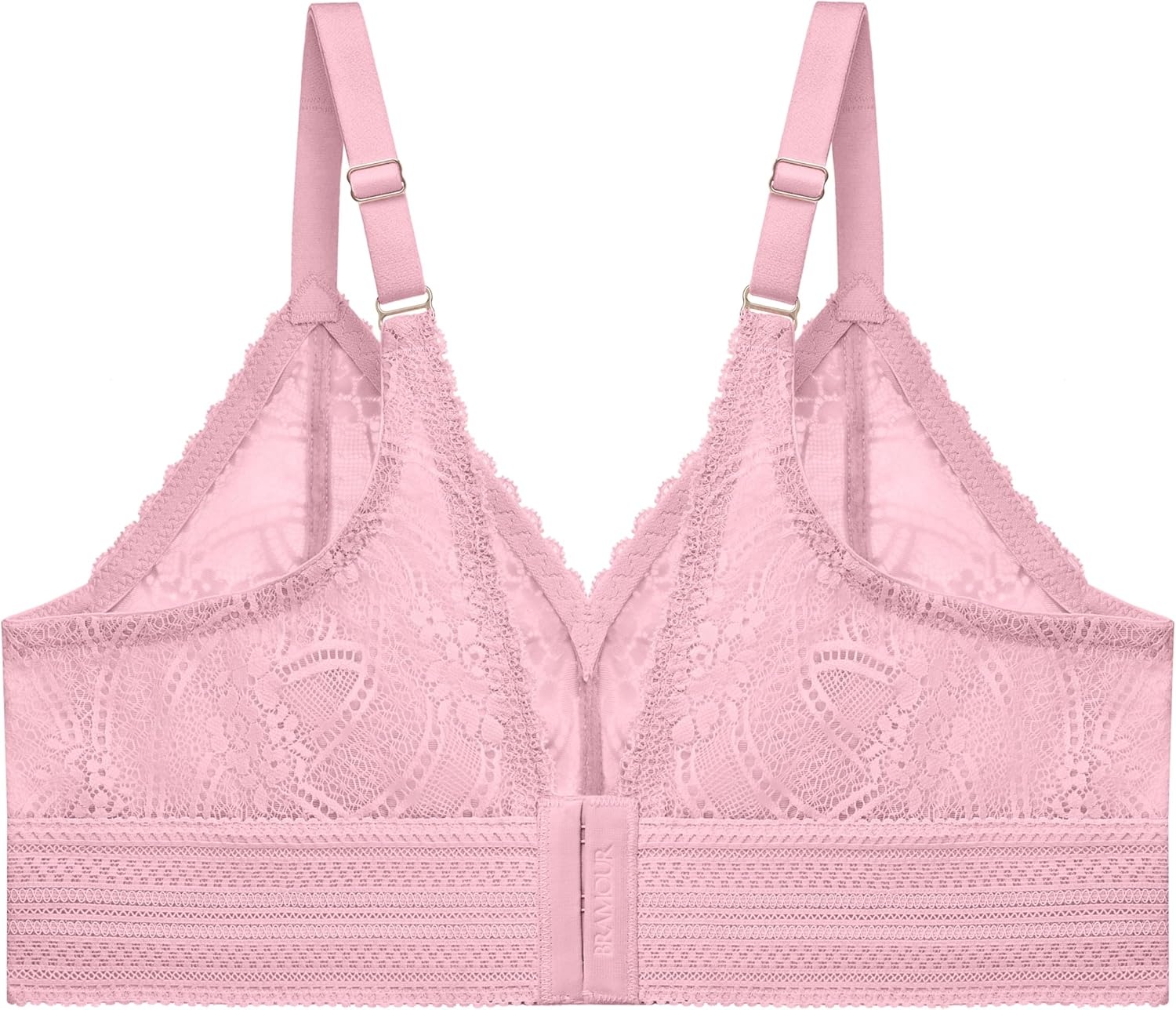 image:imageGlamorise Womens Luxe Lace Bralette Wirefree 7012Mauve