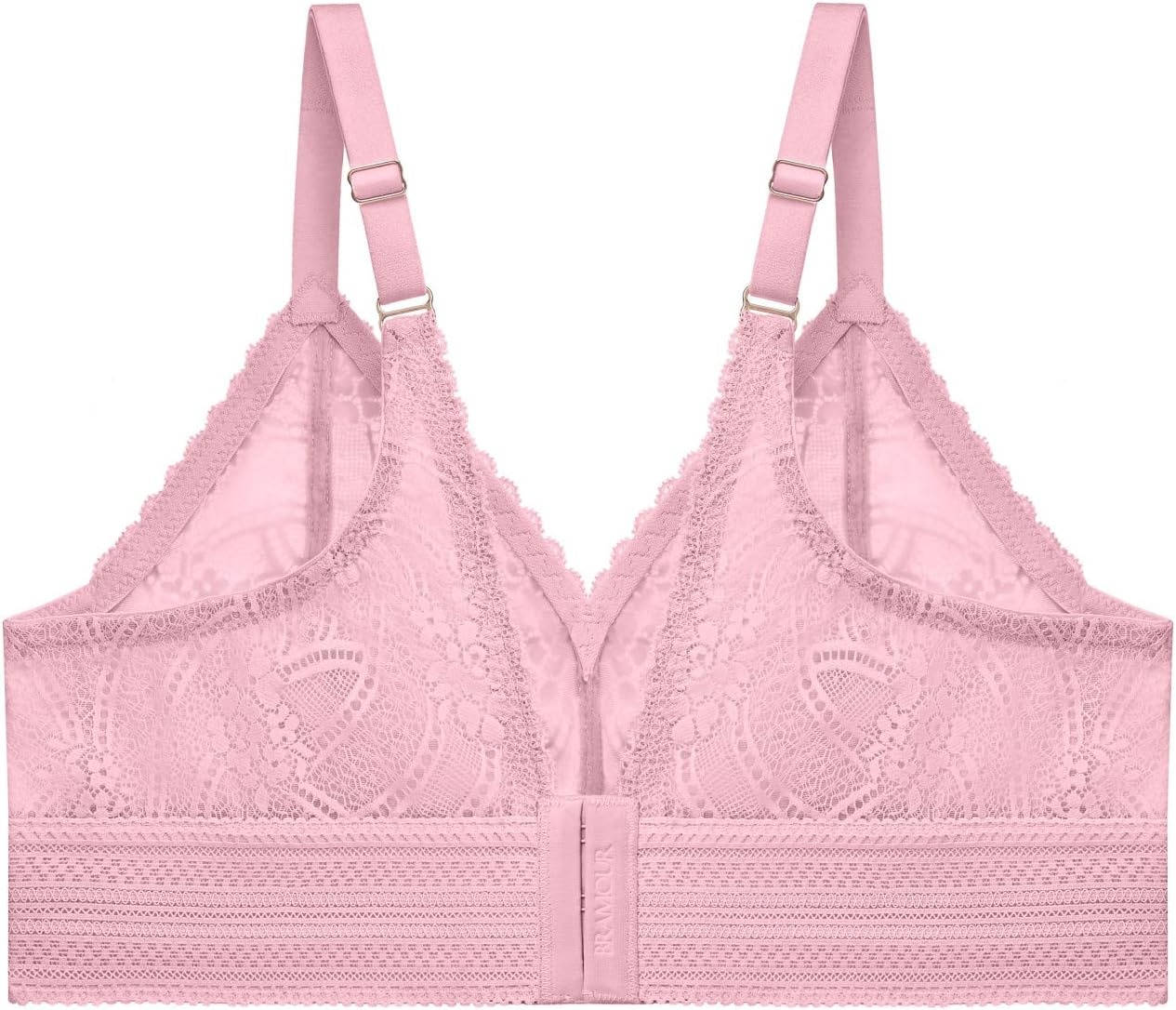 image:imageGlamorise Womens Luxe Lace Bralette Wirefree 7012Mauve