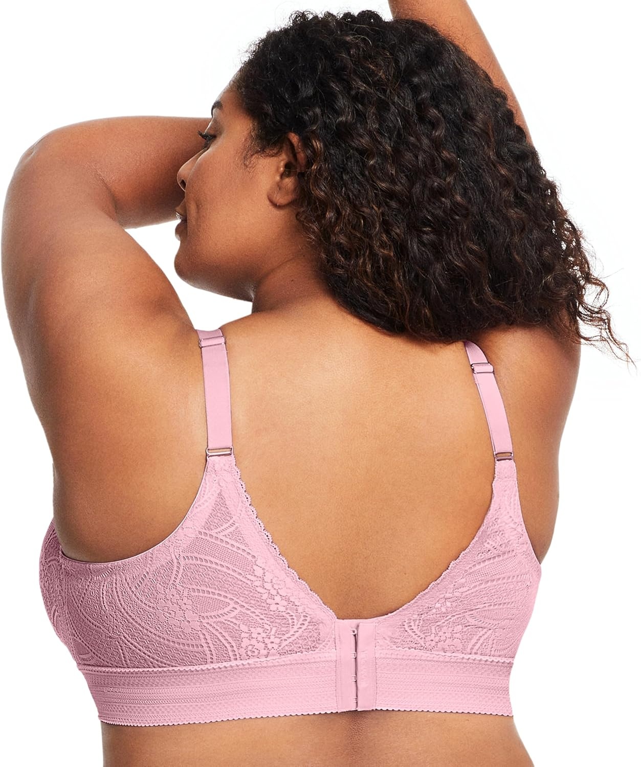 image:imageGlamorise Womens Luxe Lace Bralette Wirefree 7012Mauve