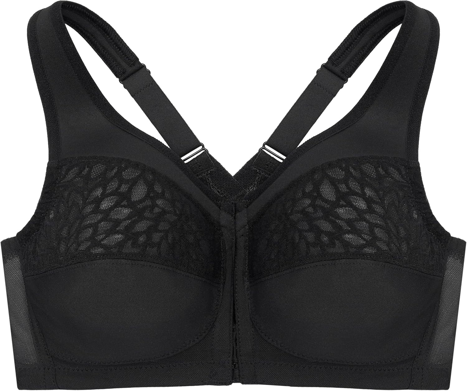 image:imageGlamorise Womens MagicLift Racerback Bra Wirefree 1206Black