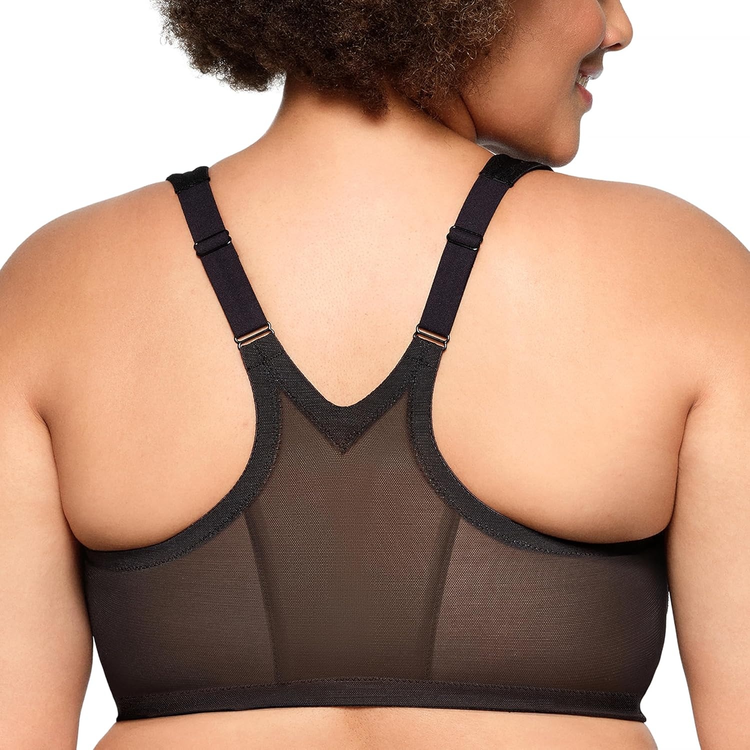 image:imageGlamorise Womens MagicLift Racerback Bra Wirefree 1206Black