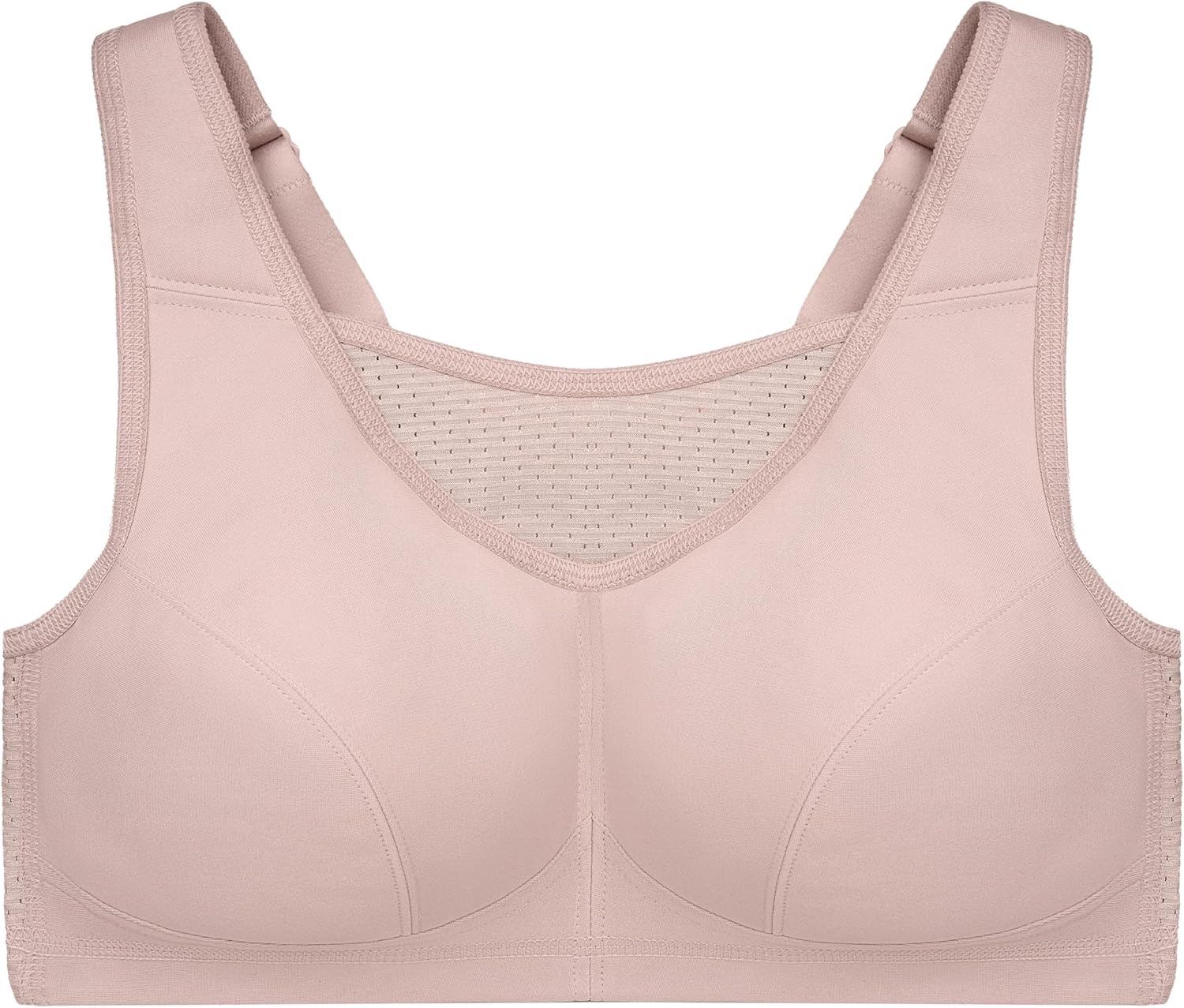 image:imageGlamorise Womens NoBounce Camisole Sports Bra Wirefree 1067Rose Tan