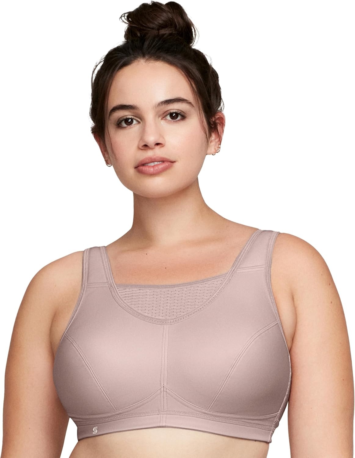 image:imageGlamorise Womens NoBounce Camisole Sports Bra Wirefree 1067Rose Tan