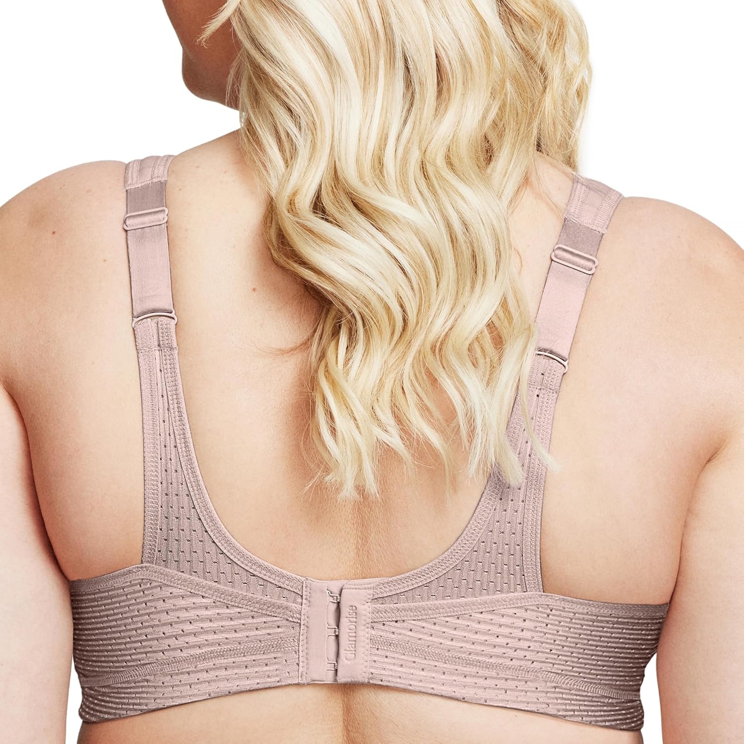 image:imageGlamorise Womens NoBounce Camisole Sports Bra Wirefree 1067Rose Tan