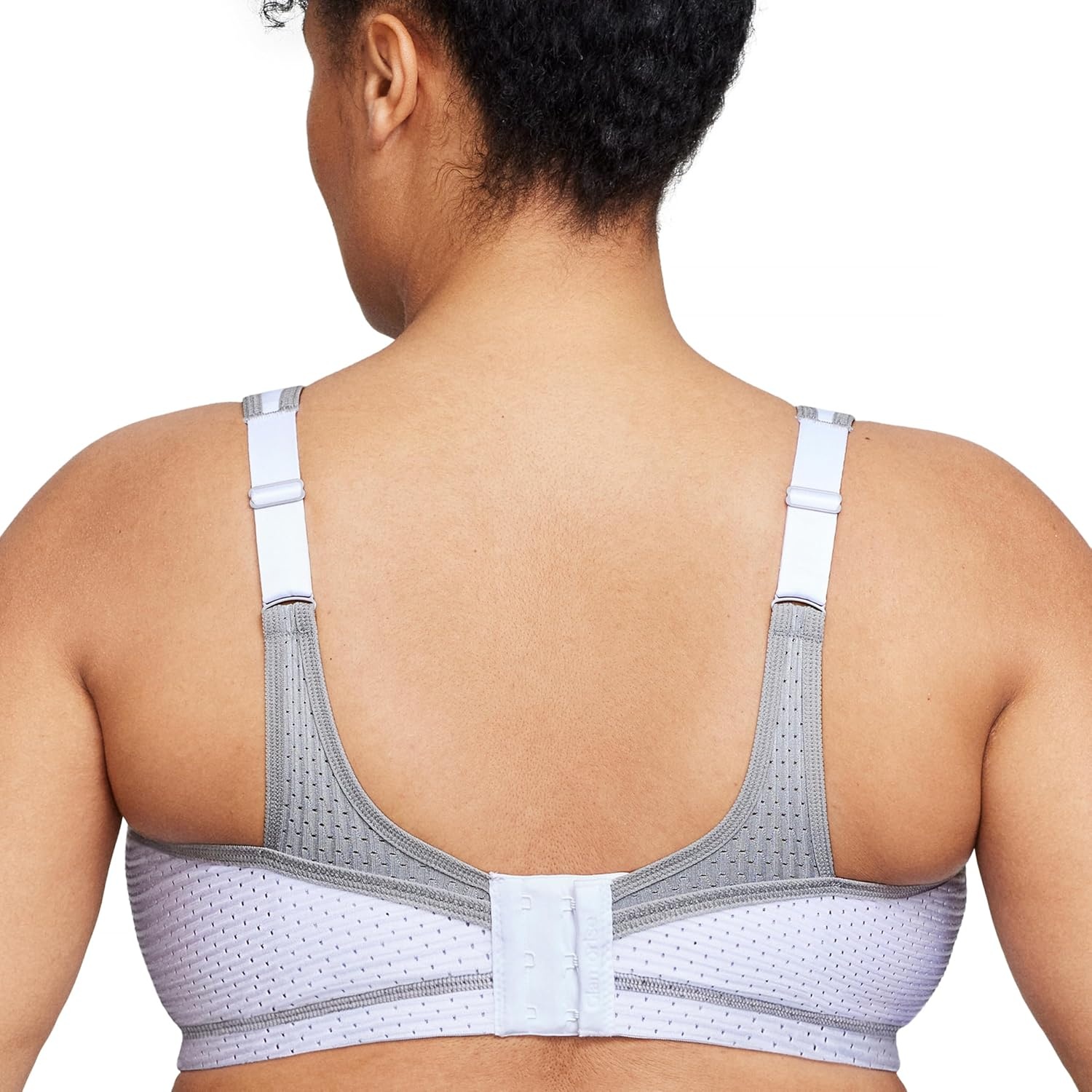 image:imageGlamorise Womens NoBounce Camisole Sports Bra Wirefree 1067WhiteGray