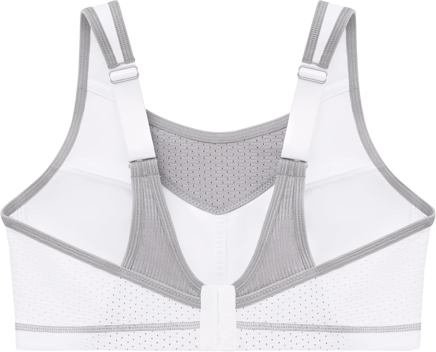 image:imageGlamorise Womens NoBounce Camisole Sports Bra Wirefree 1067WhiteGray