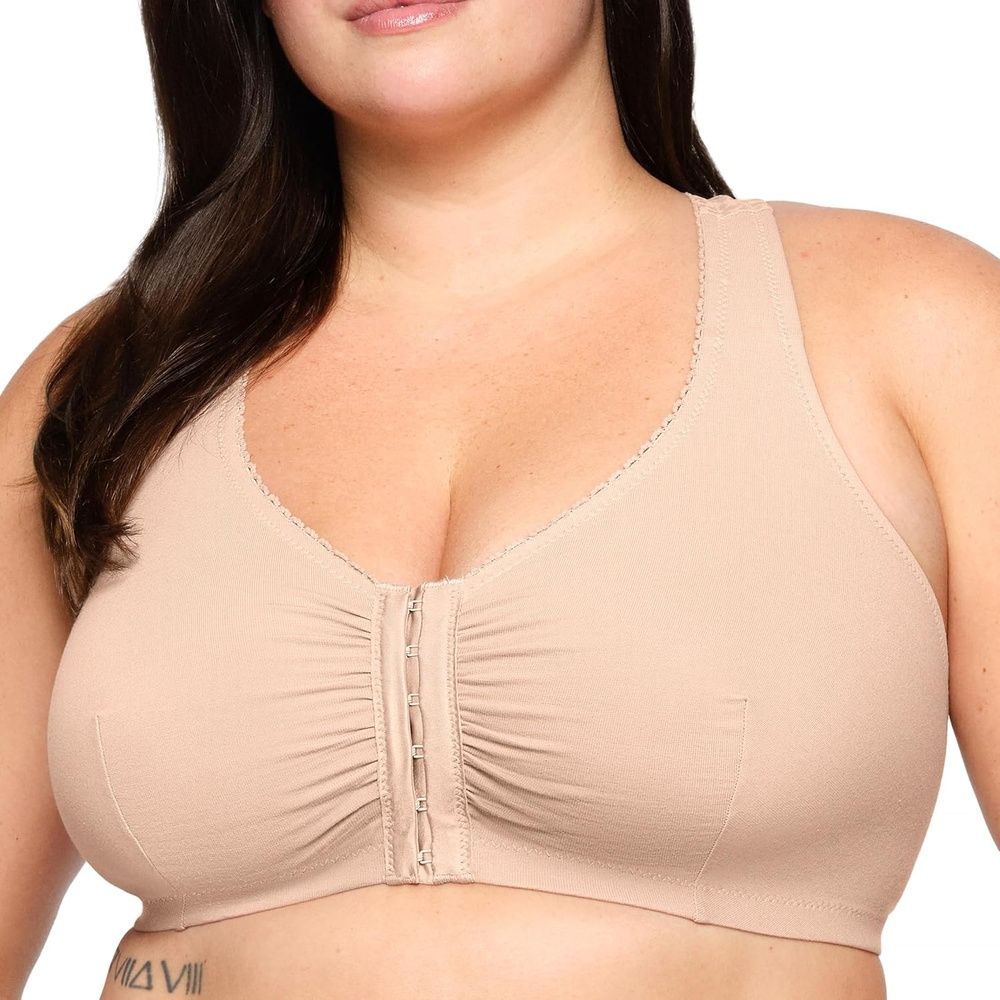image:imageGlamorise Womens FrontClosure Cotton TBack Wirefree 1908Caf