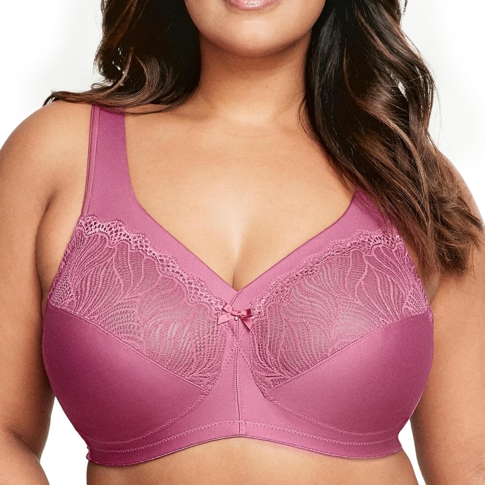 image:imageGlamorise Womens MagicLift Natural Support Bra Wirefree 1010Red Violet