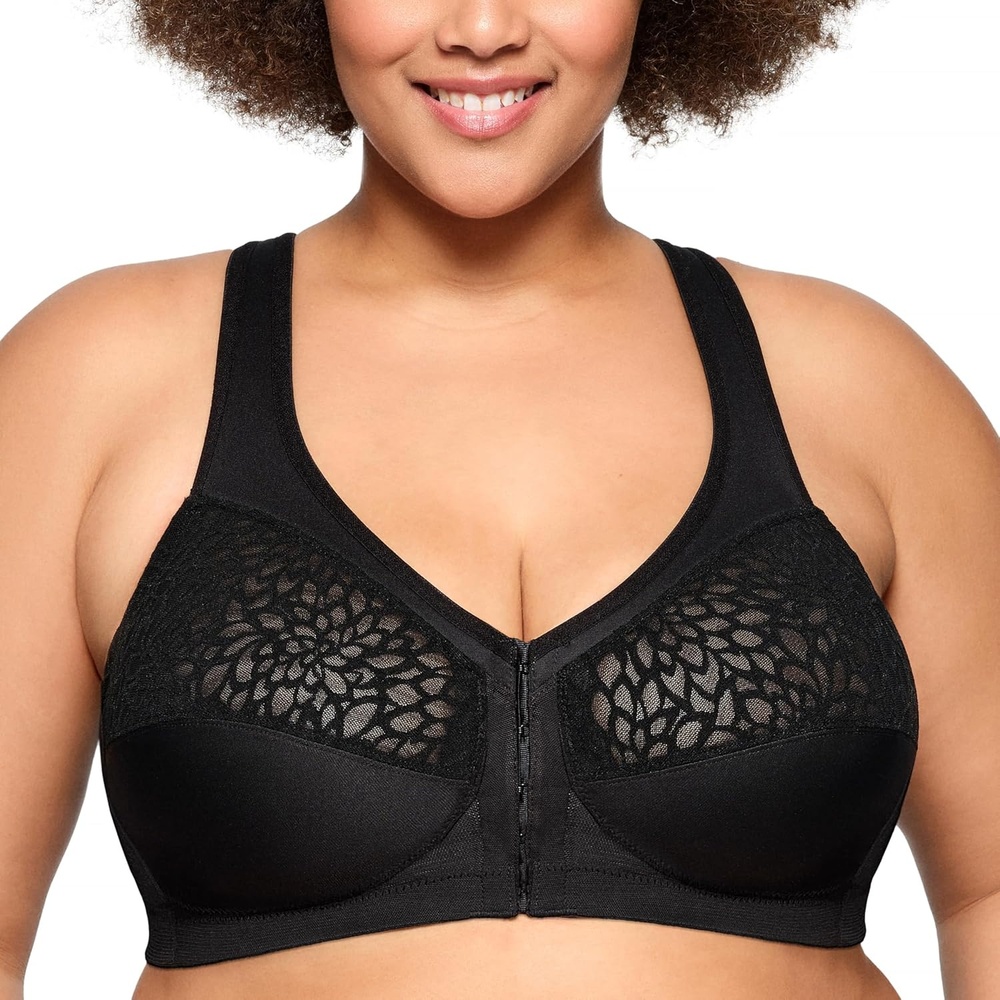 image:imageGlamorise Womens MagicLift Racerback Bra Wirefree 1206Black