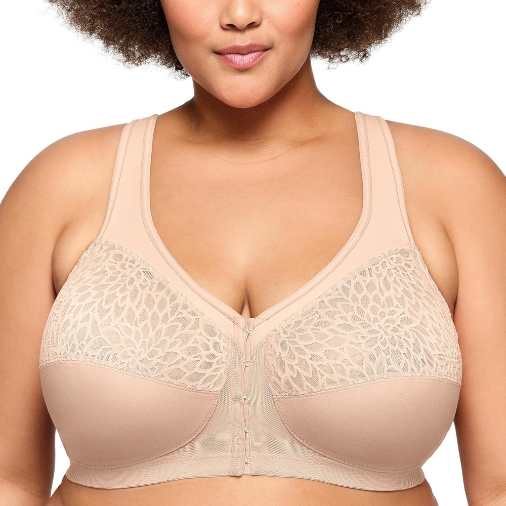 image:imageGlamorise Womens MagicLift Racerback Bra Wirefree 1206Caf