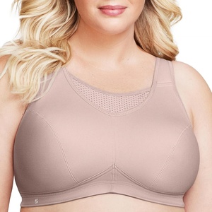 image:imageGlamorise Womens NoBounce Camisole Sports Bra Wirefree 1067Rose Tan