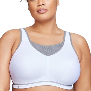 image:imageGlamorise Womens NoBounce Camisole Sports Bra Wirefree 1067WhiteGray